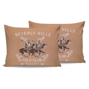Beverly Hills Polo Club Marro 2 darabos barna pamut párnahuzat szett, 50 x 70 cm