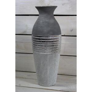 Kerámia váza - szürke-ezüst (m. 35,5 cm) méret