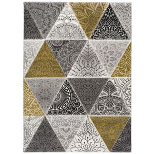 Amy Grey szürke-sárga szőnyeg, 140 x 200 cm - Universal