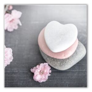 Glasspik Spa & Zen Heart Stone kép, 30 x 30 cm - Styler