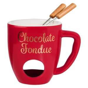CHOCOLATE FONDUE fondue bögre piros
