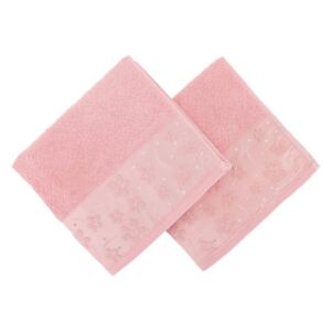 Marianis 2 db-os rózsaszín törölköző szett pamutból, 50 x 90 cm