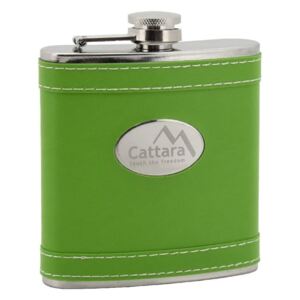 Zöld rozsdamentes acél laposüveg, 175 ml - Cattara