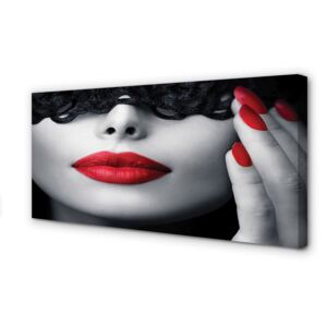 Canvas képek Vörös ajkak nő 100x50 cm