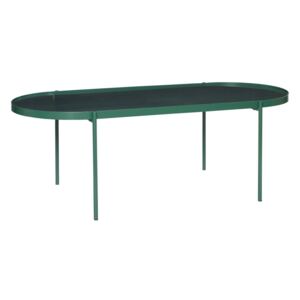 Table zöld asztal üveglappal, hossz 120 cm - Hübsch