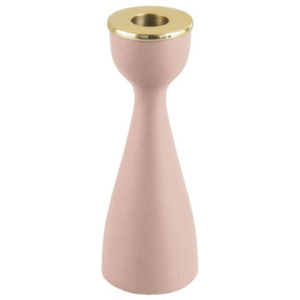 Nimble rózsaszín gyertyatartó aranyszínű részletekkel, magasság 17,5 cm - PT LIVING