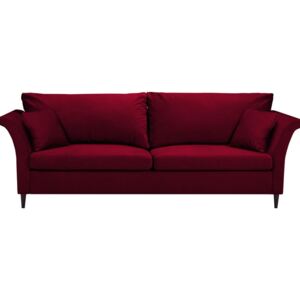 Pivoine piros kihúzható háromszemélyes kanapé, ágyneműtartóval - Mazzini Sofas