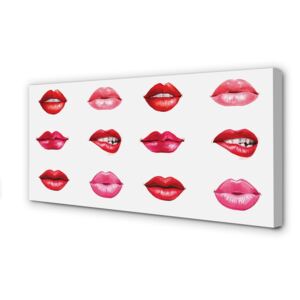 Canvas képek Vörös és rózsaszín ajkak 120x60 cm