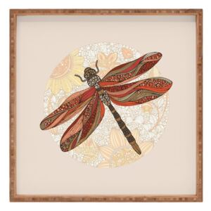 Dragonfly dekoratív fatálca, 40 x 40 cm