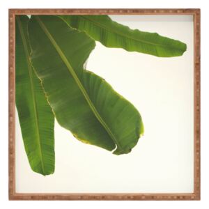 Leaf dekoratív fatálca, 40 x 40 cm
