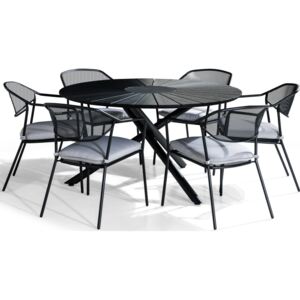 Asztal és szék garnitúra VG5326 Fekete + fehér