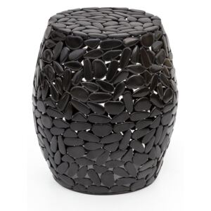 Floral fekete tárolóasztal, ⌀ 40 cm - WOOX LIVING