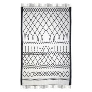 Colorful Living Garrio fekete-fehér pamut szőnyeg, 70 x 120 cm - HSM collection