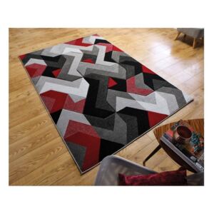 Aurora Grey Red szőnyeg, 120 x 170 cm - Flair Rugs