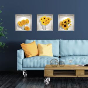 Sunflowers 3 db-os 3D falmatrica szett - Ambiance