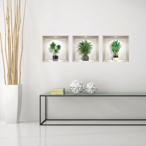 Indoor Plants 3 db-os 3D falmatrica szett - Ambiance