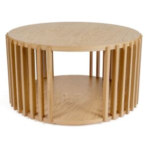 Drum tölgyfa tárolóasztal, ø 83 cm - Woodman