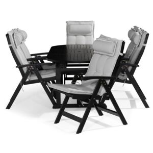 Asztal és szék garnitúra VG6066 Fekete + fehér
