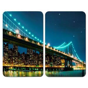 Brooklyn Bridge 2 db tűzhelyvédő üveglap, 52 x 30 cm - Wenko