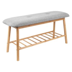 Bench bambusz ülőpad szürke ülőlappal - Leitmotiv