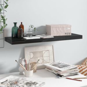 VidaXL magasfényű fekete MDF fali polc 80 x 23,5 x 3,8 cm