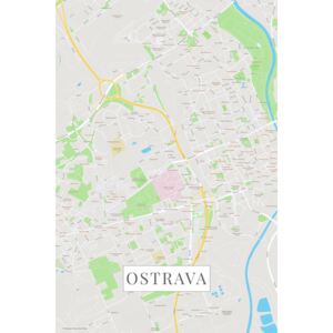 Ostrava color térképe
