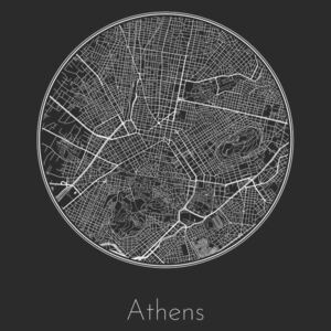 Ábra Map of Athens, Nico Friedrich