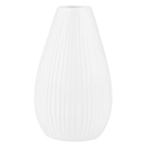RIFFLE porcelán váza 15,5cm fehér