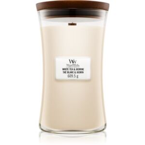 Woodwick White Tea & Jasmine illatos gyertya fa kanóccal 609,5 g