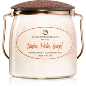 Milkhouse Candle Co. Creamery Rake, Pile, Leap! illatos gyertya Butter Jar 454 g