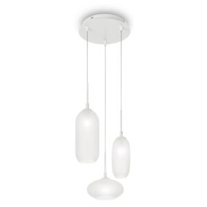 YOGA modern LED csillár, 3-as, fehér