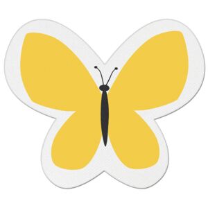 Pillow Toy Butterfly sárga pamutkeverék gyerekpárna, 26 x 30 cm - Apolena