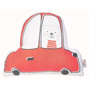 Pillow Toy Car piros pamut keverék gyerekpárna, 25 x 30 cm - Apolena
