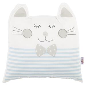 Pillow Toy Big Cat kék pamutkeverék gyerekpárna, 29 x 29 cm - Apolena