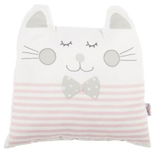 Pillow Toy Big Cat rózsaszín pamutkeverék gyerekpárna, 29 x 29 cm - Apolena