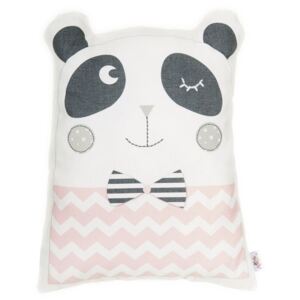 Pillow Toy Panda rózsaszín pamut keverék gyerekpárna, 25 x 36 cm - Apolena