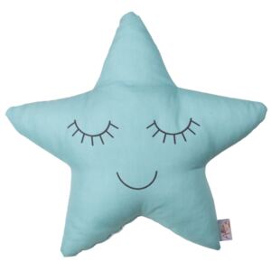 Pillow Toy Star türkiz pamutkeverék gyerekpárna, 35 x 35 cm - Apolena