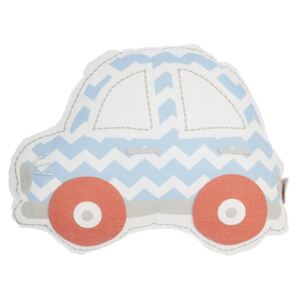 Pillow Toy Car kék-piros pamut keverék gyerekpárna, 32 x 25 cm - Apolena