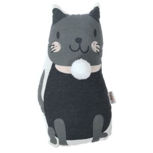 Pillow Toy Black Cat pamut keverék gyerekpárna, 17 x 34 cm - Apolena