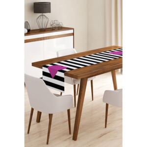 Stripes with Purple Heart mikroszálas asztali futó, 45 x 145 cm - Minimalist Cushion Covers