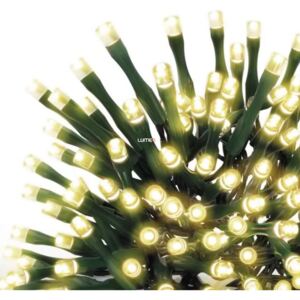 Karácsonyi kültéri LED fényfüzér, melegfehér 12m+5m, időzítővel