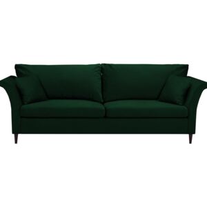 Pivoine zöld kihúzható háromszemélyes kanapé ágyneműtartóval - Mazzini Sofas
