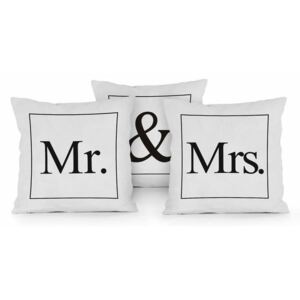 Mr & Mrs 3 darabos párnakészlet, 45 x 45 cm - Really Nice Things