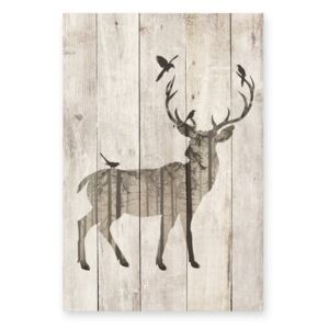 WaterColor Deer falitábla fából, 40 x 60 cm - Really Nice Things