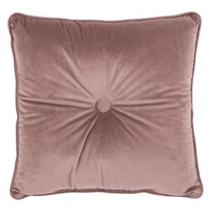 Velvet Button halvány rózsaszín díszpárna, 45 x 45 cm - Tiseco Home Studio