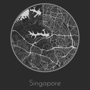 Ábra Map of Singapore, Nico Friedrich