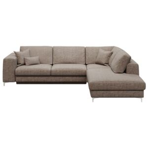 Rothe sötétbézs ötszemélyes kinyitható kanapé, jobb oldali - devichy