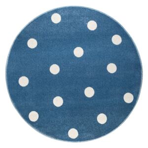 Stars kék, kerek szőnyeg csillagmintával, ø 133 cm - KICOTI