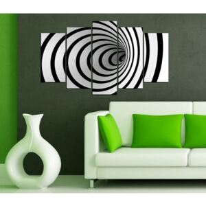 Illusion többrészes fekete-fehér kép, 102 x 60 cm - 3D Art