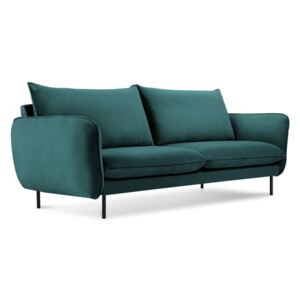 Vienna petróleumkék bársony kanapé, 160 cm - Cosmopolitan Design